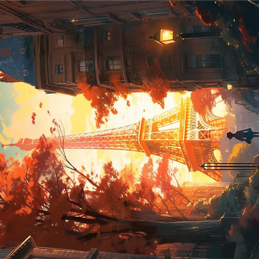 Eiffel Tower in Autumn 1000 Jigsaw Puzzle 3D Modell