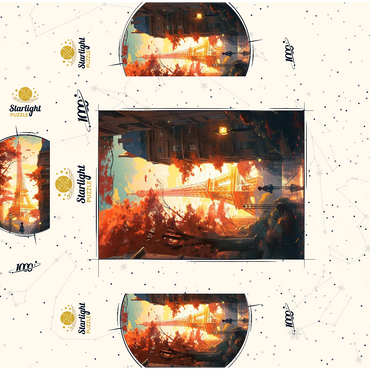 Eiffel Tower in Autumn 1000 Jigsaw Puzzle box 3D Modell