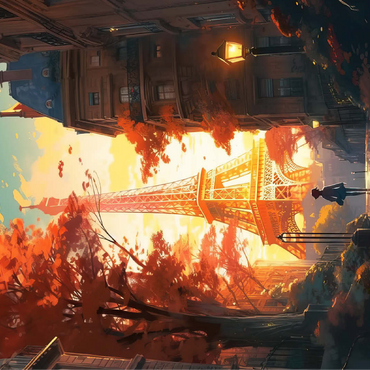 Eiffel Tower in Autumn 100 Jigsaw Puzzle 3D Modell