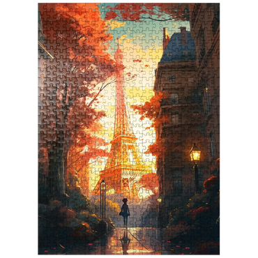 puzzleplate Eiffel Tower in Autumn 500 Jigsaw Puzzle