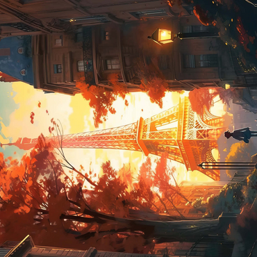 Eiffel Tower in Autumn 500 Jigsaw Puzzle 3D Modell