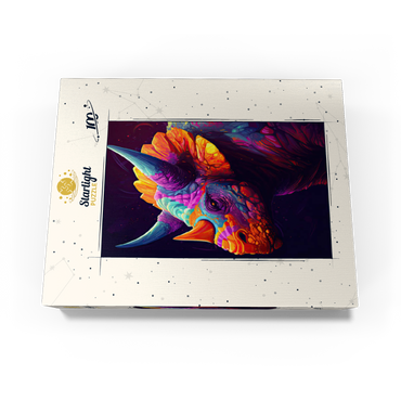Vibrant Triceratops 100 Jigsaw Puzzle box view3
