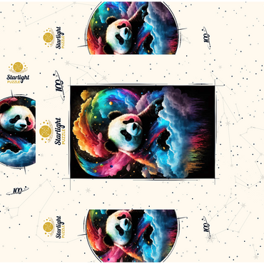 Cosmic Panda 100 Jigsaw Puzzle box 3D Modell