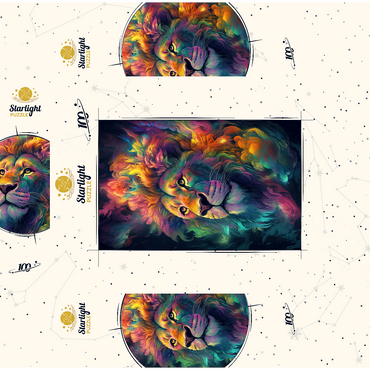 Cosmic Lion 100 Jigsaw Puzzle box 3D Modell