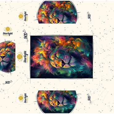 Cosmic Lion 500 Jigsaw Puzzle box 3D Modell