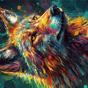 Vibrant Wolf 1000 Jigsaw Puzzle 3D Modell