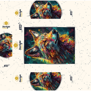 Vibrant Wolf 1000 Jigsaw Puzzle box 3D Modell