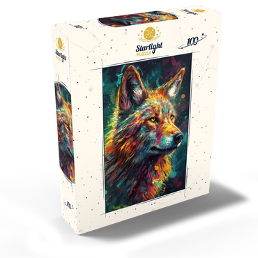 Vibrant Wolf 100 Jigsaw Puzzle box view2