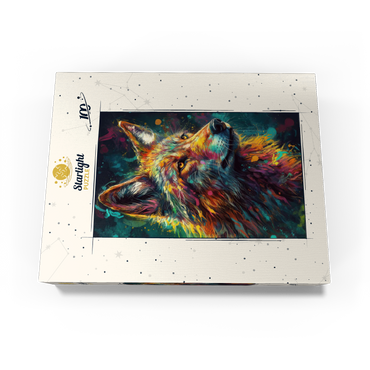 Vibrant Wolf 100 Jigsaw Puzzle box view3