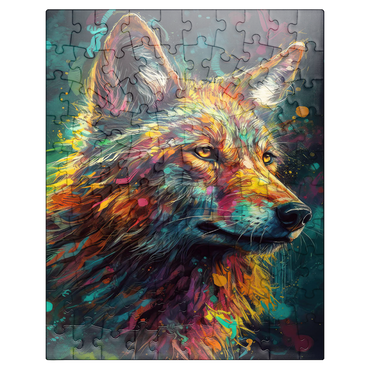 puzzleplate Vibrant Wolf 100 Jigsaw Puzzle