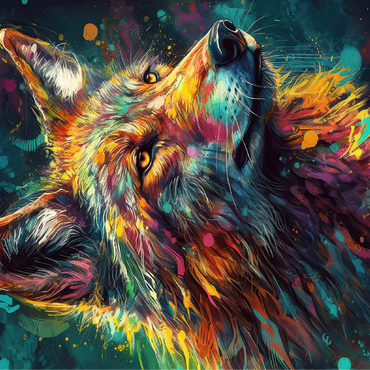 Vibrant Wolf 100 Jigsaw Puzzle 3D Modell