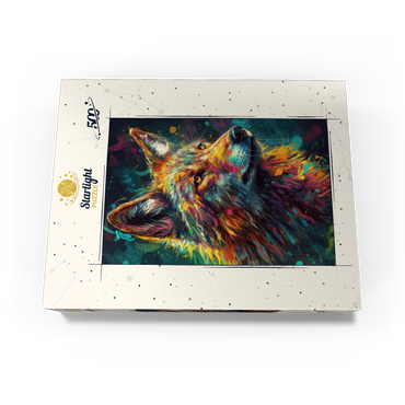Vibrant Wolf 500 Jigsaw Puzzle box view3