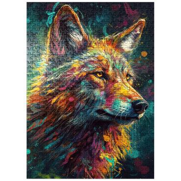 puzzleplate Vibrant Wolf 500 Jigsaw Puzzle