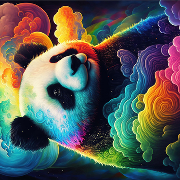 Dreamy Cosmic Panda 1000 Jigsaw Puzzle 3D Modell