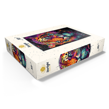 Neon Tiger 100 Jigsaw Puzzle box view1