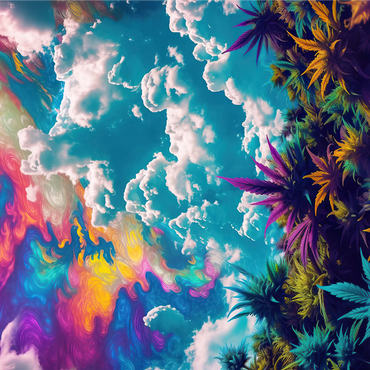 Psychedelic Sky Over Vibrant Foliage 1000 Jigsaw Puzzle 3D Modell