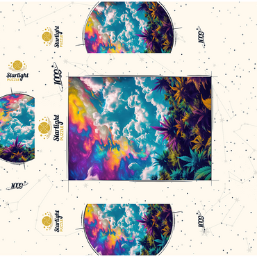 Psychedelic Sky Over Vibrant Foliage 1000 Jigsaw Puzzle box 3D Modell