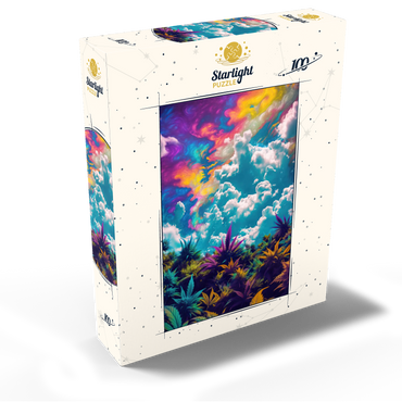 Psychedelic Sky Over Vibrant Foliage 100 Jigsaw Puzzle box view2