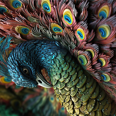 Majestic Peacock 1000 Jigsaw Puzzle 3D Modell