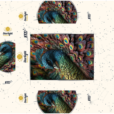Majestic Peacock 1000 Jigsaw Puzzle box 3D Modell