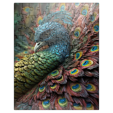 puzzleplate Majestic Peacock 100 Jigsaw Puzzle
