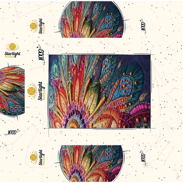 Intricate Embroidery 1000 Jigsaw Puzzle box 3D Modell