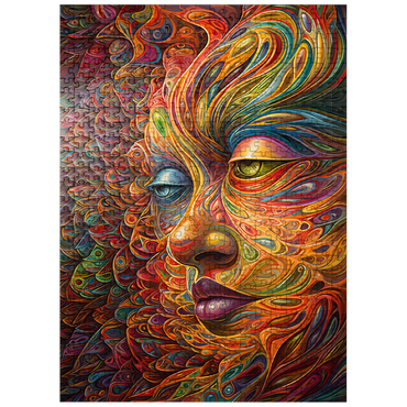 puzzleplate Psychedelic Portrait 500 Jigsaw Puzzle