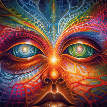 Psychedelic Visionary Face 100 Jigsaw Puzzle 3D Modell