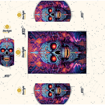 Cybernetic Skull 1000 Jigsaw Puzzle box 3D Modell