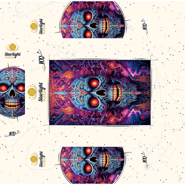 Cybernetic Skull 100 Jigsaw Puzzle box 3D Modell