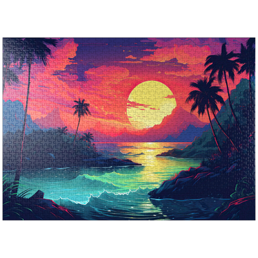 puzzleplate Tropical Sunset Paradise 1000 Jigsaw Puzzle