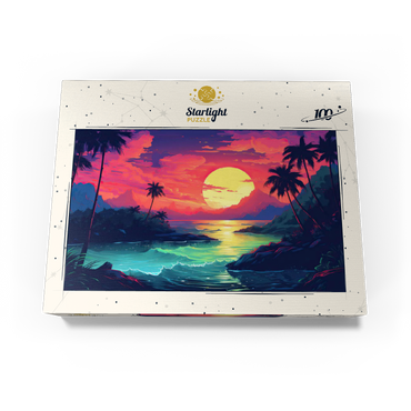 Tropical Sunset Paradise 100 Jigsaw Puzzle box view3