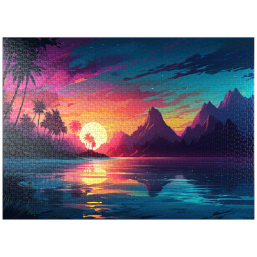 puzzleplate Tropical Sunset Reflection 1000 Jigsaw Puzzle