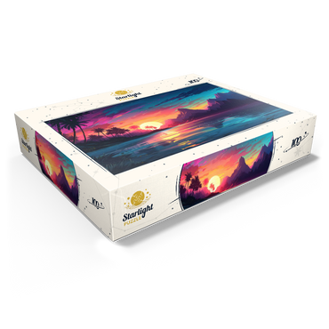 Tropical Sunset Reflection 100 Jigsaw Puzzle box view1