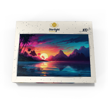 Tropical Sunset Reflection 100 Jigsaw Puzzle box view3