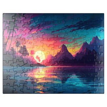 puzzleplate Tropical Sunset Reflection 100 Jigsaw Puzzle