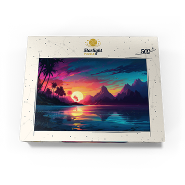 Tropical Sunset Reflection 500 Jigsaw Puzzle box view3