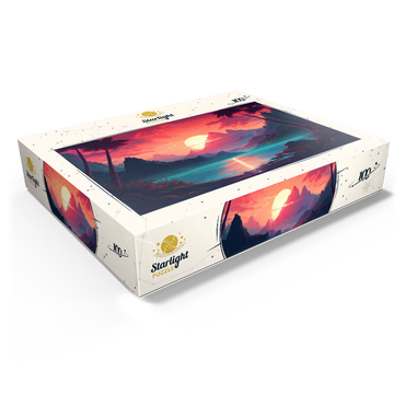 Majestic Tropical Sunset 100 Jigsaw Puzzle box view1