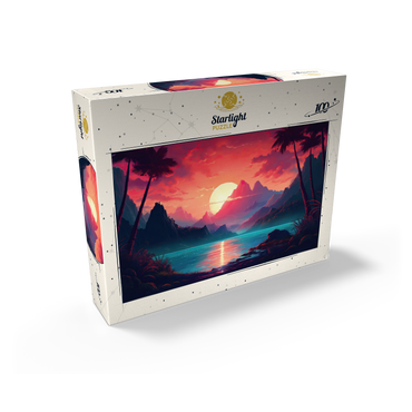Majestic Tropical Sunset 100 Jigsaw Puzzle box view2