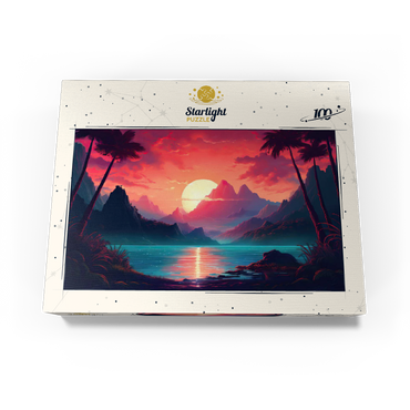 Majestic Tropical Sunset 100 Jigsaw Puzzle box view3