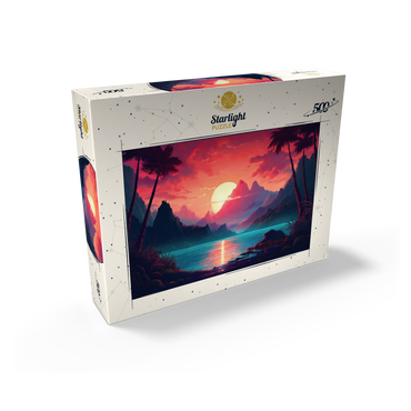 Majestic Tropical Sunset 500 Jigsaw Puzzle box view2