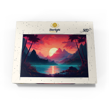 Majestic Tropical Sunset 500 Jigsaw Puzzle box view3