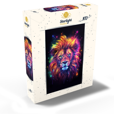 Vibrant Cosmic Lion 100 Jigsaw Puzzle box view2
