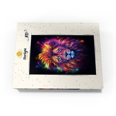 Vibrant Cosmic Lion 100 Jigsaw Puzzle box view3