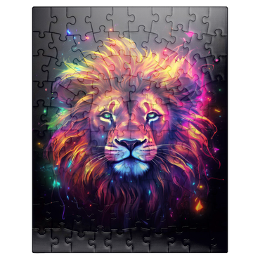 puzzleplate Vibrant Cosmic Lion 100 Jigsaw Puzzle