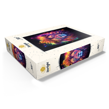 Vibrant Cosmic Lion 500 Jigsaw Puzzle box view1