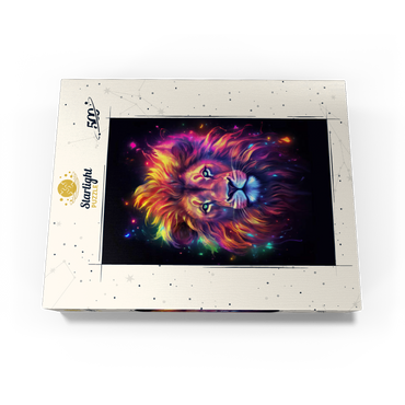 Vibrant Cosmic Lion 500 Jigsaw Puzzle box view3