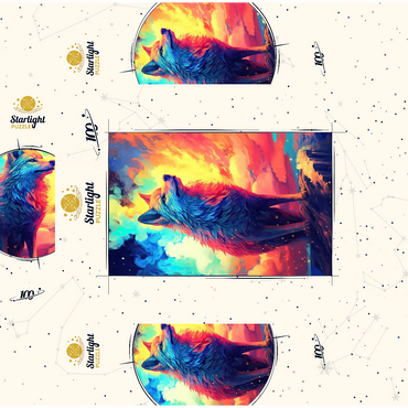 Ethereal Wolf 100 Jigsaw Puzzle box 3D Modell