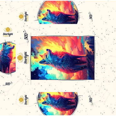 Ethereal Wolf 500 Jigsaw Puzzle box 3D Modell