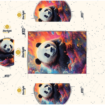 Celestial Panda 1000 Jigsaw Puzzle box 3D Modell